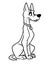 Large guard dog animal character cartoon coloring page