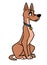 Large guard dog animal character cartoon illustration