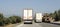 Large and heavy vehicles traveling side by side on the highway. traffic generated trucks.