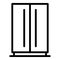 Large home refrigerator icon, outline style