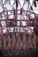 Large incense coils hanging from the ceiling in ChÃ¹a Quan Ã‚m temple in Ho Chi Minh City.