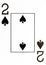 Large index playing card 2 of spades