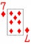 Large index playing card 7 of diamonds