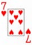 Large index playing card 7 of hearts