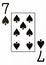 Large index playing card 7 of spades
