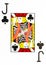 Large index playing card jack of clubs