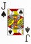 Large index playing card jack of spades