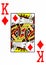 Large index playing card king of diamonds