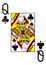 Large index playing card queen of clubs