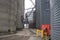 Large Industrial Agricultural Silos In The American Midwest