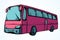 Large intercity bus. Vector drawing