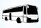 Large intercity bus. Vector drawing