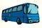 Large intercity bus. Vector drawing