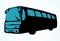 Large intercity bus. Vector drawing