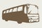 Large intercity bus. Vector drawing