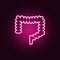 Large intestine neon icon. Elements of body parts set. Simple icon for websites, web design, mobile app, info graphics