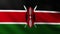Large Kenyan Flag background fluttering in the wind
