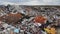 Large landfill near the metropolis. View from the drone.