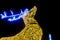 Large lighting deer in winter in Szeged, Hungary