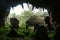 Large limestone cave Ana aeo on Rurutu island