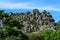 Large limestone rock formations in Daisekirinzan parkin Okinawa