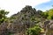 Large limestone rock formations in Daisekirinzan parkin Okinawa