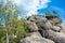 Large lofty stones Skeli Dovbusha, Ukraine