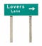 Large Lovers Lane Sign