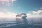 large luxurious cruise ship sailing in the sea on a sunny day. Ai generative