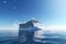 large luxurious cruise ship sailing in the sea on a sunny day. Ai generative