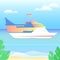 Large luxurious passenger ship vacation leisure travel morning