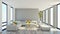 large luxury modern bright interiors apartment Living room 3D re