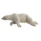 Large male Polar bear swimming on a white. 3D illustration