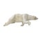 Large male Polar bear swimming on a white. 3D illustration
