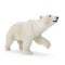 Large male Polar bear walking on a white. 3D illustration