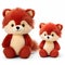 Large and Medium Sized Plush Toys of Red Fox