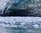 Large meltwater cave Margerie glacier