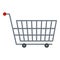 Large metal shopping trolley icon