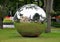 Large metallic mirror ball outside the Museum of Ancient Civilisations in Singapore