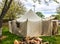 Large Military Style Canvas Tent At Local Event