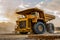 Large Mining Dump Trucks for transporting ore rocks