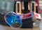 Large misshapen bubble in front of canal boat