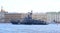 Large missile boat `Dimitrovgrad` in the Neva