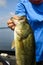 Large Mouth Bass Fishing Woman Holding Fish