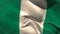 Large nigeria national flag waving
