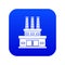 Large oil refinery icon digital blue
