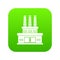 Large oil refinery icon digital green