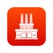 Large oil refinery icon digital red