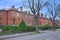 large old brick semi-detached houses