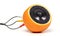 Large orange with speaker isolated